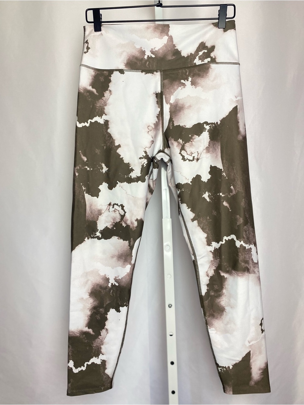 Sage Collective Womenʻs Brown | White High-Rise Watercolor Athletic Leggings